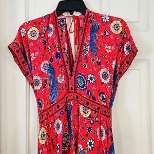 R vivimos dress sz M 8/10 color floral red blue yellow in excellent condition